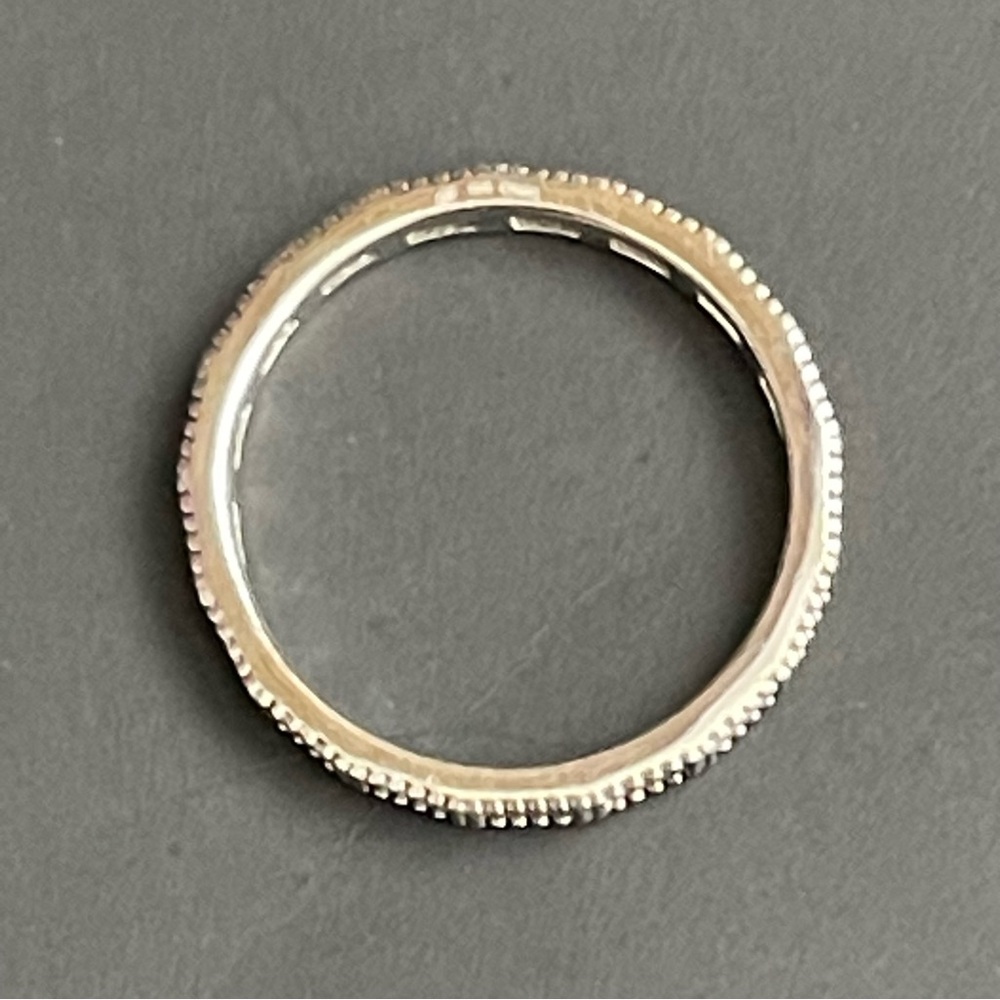 925 Sterling Silver Band Ring  Size 8 Wedding Bride Style - Picture 4 of 8